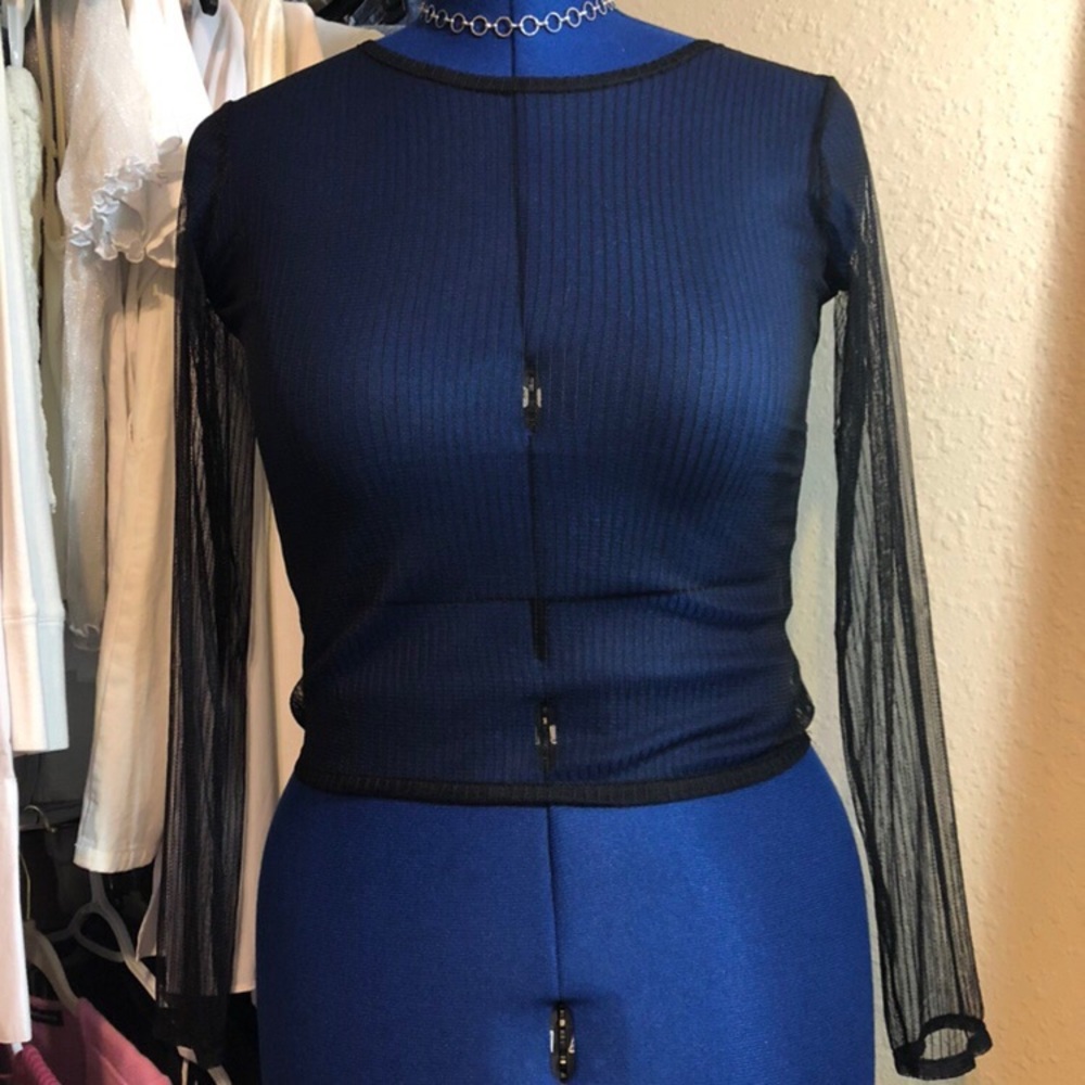 Kendal and Kylie Long Sleeve mesh top